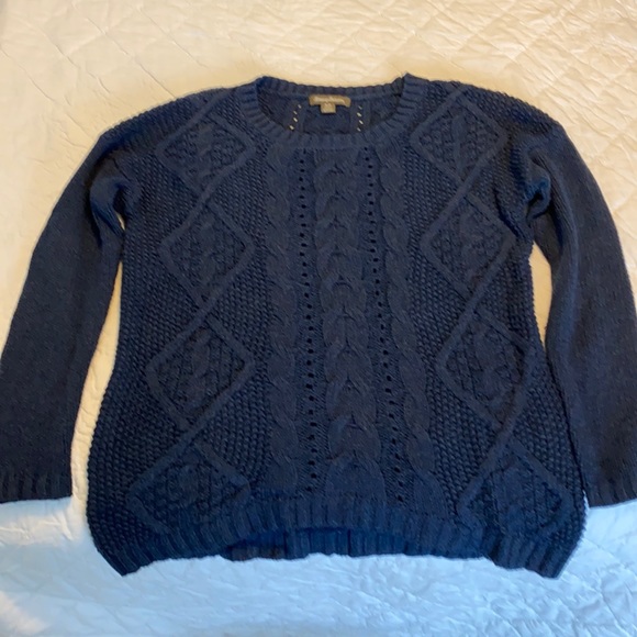 Tommy Bahama Women’s Navy Cable Knit Sweater - Picture 1 of 3